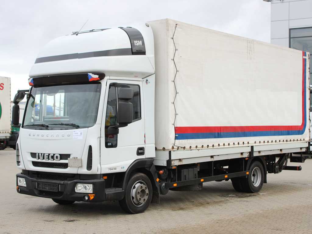 Iveco EUROCARGO 75 E 18, HYDRAULICKÉ ČELO, SPACÍ NÁSTAVBA, BOČNICE