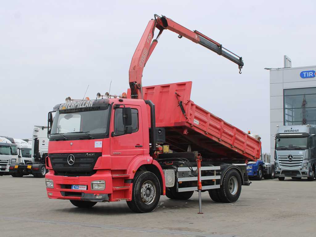 Mercedes-Benz AXOR 1823, EURO 3, TŘÍSTRANNÝ, HYDRAULICKÁ RUKA FASSI F 110 A.22